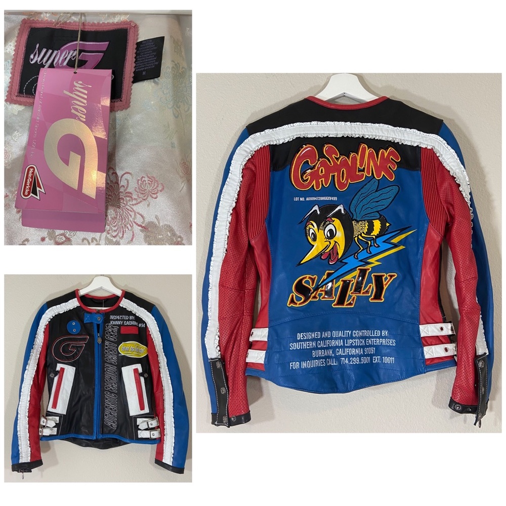 Super G Psycho Gasoline Sally Leather Jacket. M